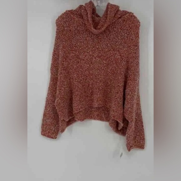 Free People Women's Cowl Neck Sweater in Rust